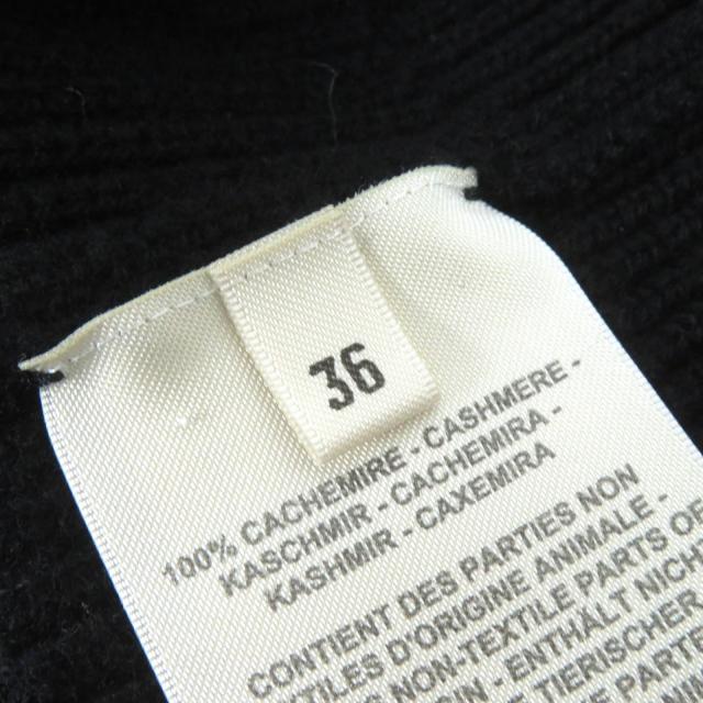 極美品△HERMES エルメス 24SS 4E2721D1 カシミヤ100％ セリエデザインボタン ショート ニット ベスト ブラック 36 イタリア製 正規品_7