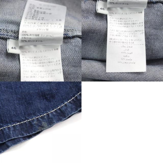 美品○BOTTEGAVENETA ボッテガヴェネタ 21SS 659272 リヨセル オーバーサイズ クロップド デニムシャツ 46 イタリア製 正規品 メンズ_9
