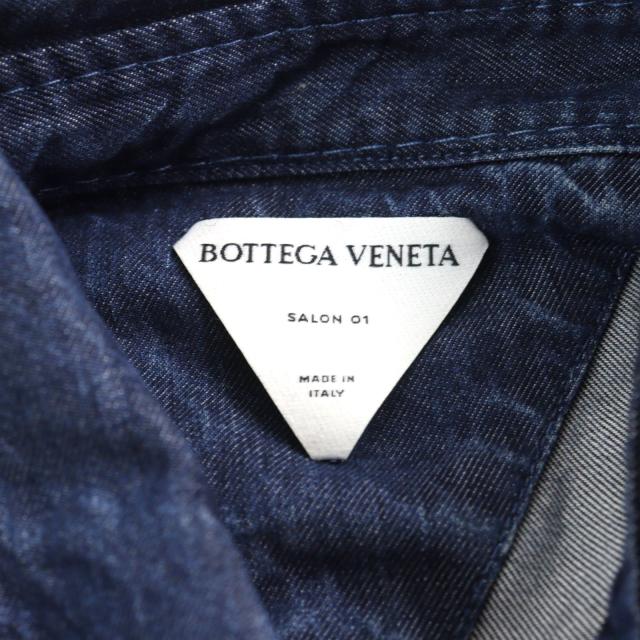 美品○BOTTEGAVENETA ボッテガヴェネタ 21SS 659272 リヨセル オーバーサイズ クロップド デニムシャツ 46 イタリア製 正規品 メンズ_7