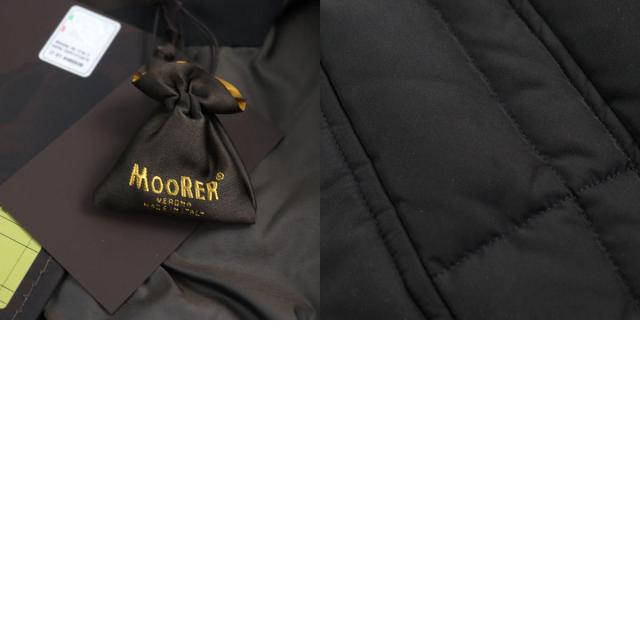 極美品○MOORER ムーレー VALENTE-KM ロゴパッチ付き グースダウン キルティング ホーンボタン ダウンジャケット 44 メンズ 