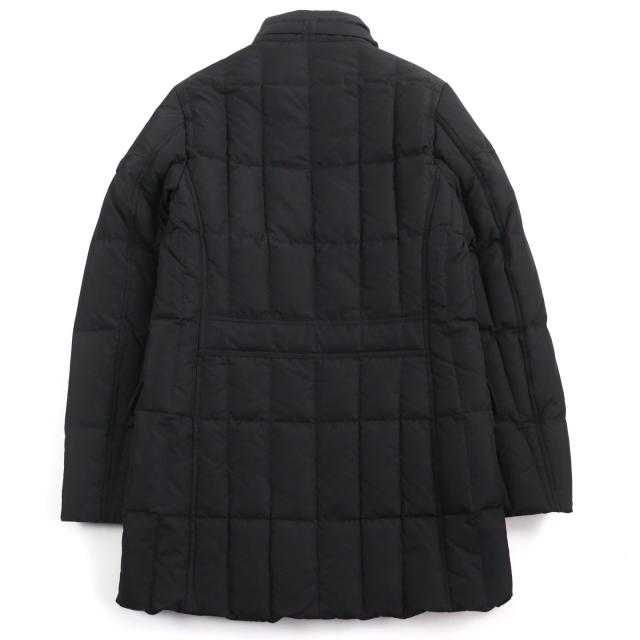 極美品○MOORER ムーレー VALENTE-KM ロゴパッチ付き グースダウン キルティング ホーンボタン ダウンジャケット 44 メンズ 