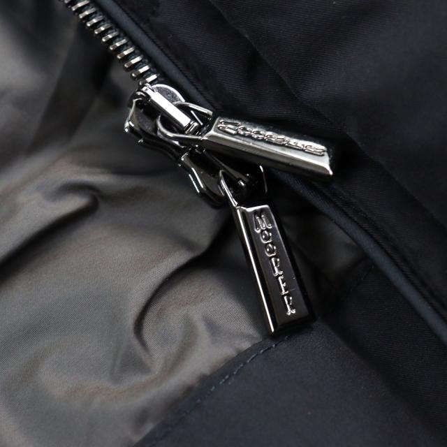 極美品○MOORER ムーレー VALENTE-KM ロゴパッチ付き グースダウン キルティング ホーンボタン ダウンジャケット 44 メンズ 