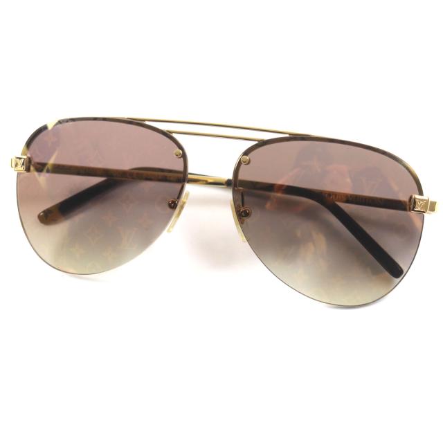 美品▼ルイヴィトン 2021年製 Z1020E クロックワイズ 現行品 ツーブリッジ ティアドロップ サングラス 60□14 140 箱・袋付 定価95700円の通販は