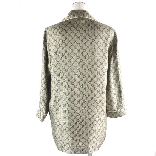 極美品△GUCCI グッチ 23AW 752917・756503 シルク100％ GGスプリーム