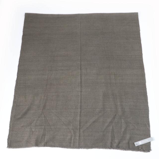 未使用品☆denis colomb デニス コロン カシミヤ100％ フリンジ付 大判ショール マフラー ブラウン 正規品 レディースの通販は