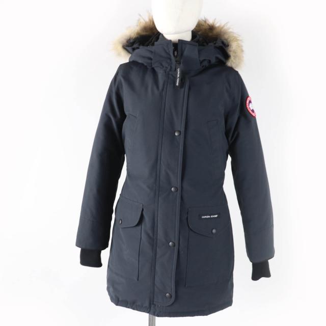 良品☆CANADA GOOSE カナダグース 6660LA TRILLIUM PARKA トリリウムパーカー ファー・フード付 ダウンコート ネイビー S 国内正規品