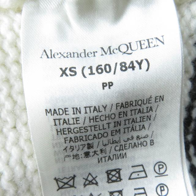 美品☆Alexander McQueen アレキサンダーマックイーン 2021年製 710206 フェアアイル柄 オフショルダー 長袖ニット XS 正規品 レディース 美品☆Alexander McQueen アレキサンダーマックイーン 2021年製 710206