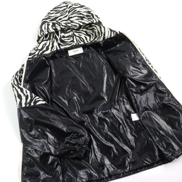 極美品○CELINE セリーヌ 22SS 2W537260Q ゼブラルック ルーズカット コーティングナイロン ジャケット ブルゾン 46 正規品 伊製 メンズ_2