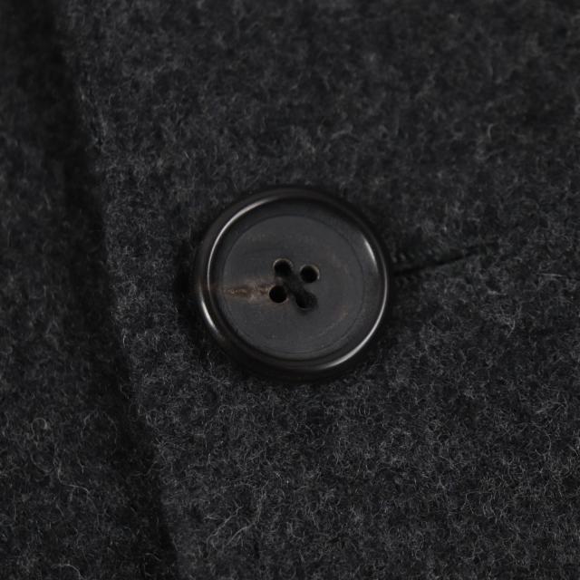未使用品▼TITO ALLEGRETTO ティト アレグレット ウール 裏地チェック柄 シングル チェスターコート ダークグレー 44 伊製 正規品 メンズ_5
