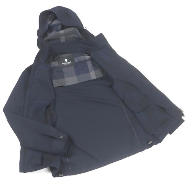 極美品□BLACK LABELCRESTBRIDGE ブラックレーベル・クレストブリッジ 素材切替 サッカー地 チェック柄 ブルゾン ZIPパーカー M 正規品_2