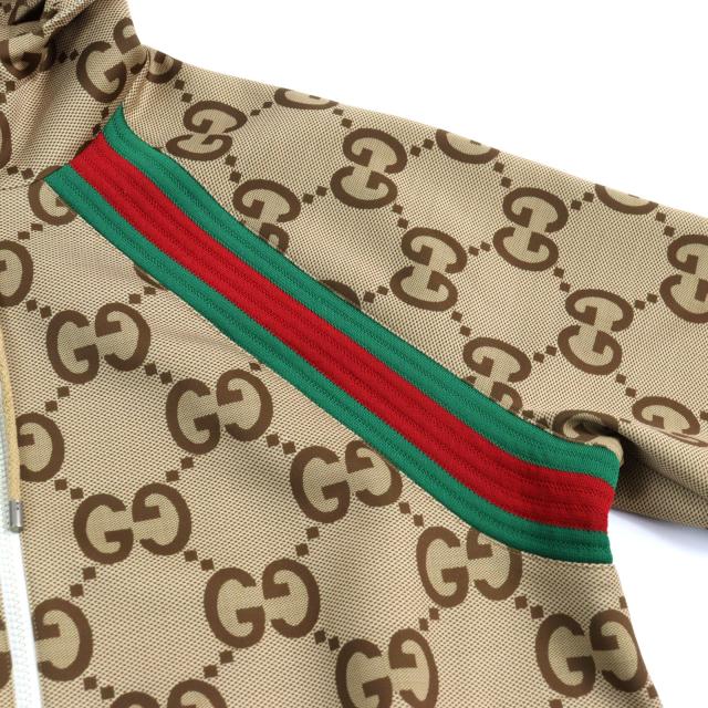 極美品○GUCCI グッチ 22SS 713974 Jumbo GG ジャンボGG ウェブストライプ ジップアップ フーデッドトラックジャケット L 正規品 メンズの通販は