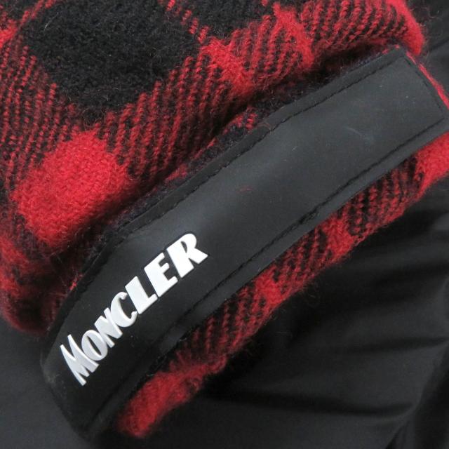 極美品□MONCLER モンクレール 19-20AW DANUBE GIUBBOTTO ウール チェック柄 ダウンジャケット レッド ブラック 0 正規品 レディース_6