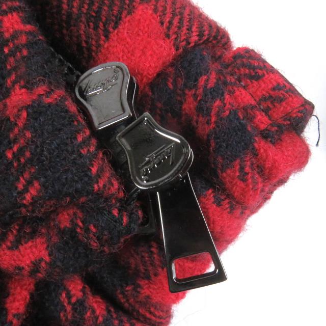 極美品□MONCLER モンクレール 19-20AW DANUBE GIUBBOTTO ウール チェック柄 ダウンジャケット レッド ブラック 0 正規品 レディース_7