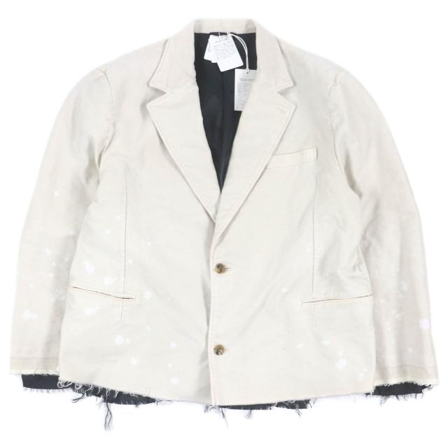 未使用品□doublet ダブレット 23AW06JK56 OVER SIZED DAMAGED TAILORED JACKET ダメージ加工 ジャケット ベージュ M 日本製 正規品