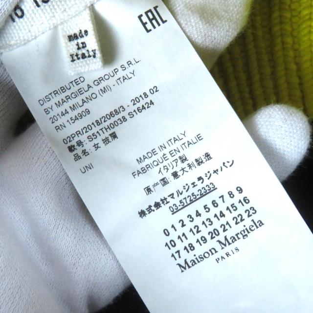 極美品△Maison Margiela 1 メゾンマルジェラ1 S51TH0038 ウール ボトルネック プルオーバー ニットベスト ネイビー イエロー 正規品_6