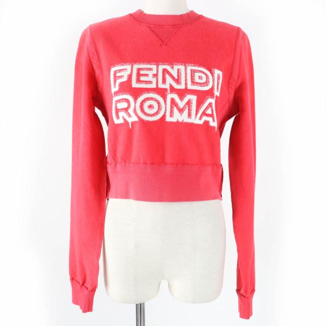 未使用品☆FENDI×MARC JACOBS フェンディ×マークジェイコブス 2022年製 FS7948 クロップド丈 ロゴスウェット XXS 正規品 レディース