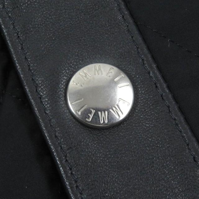 極美品□EMMETI エンメティ 羊革 ラムレザーパイピング フーデッド