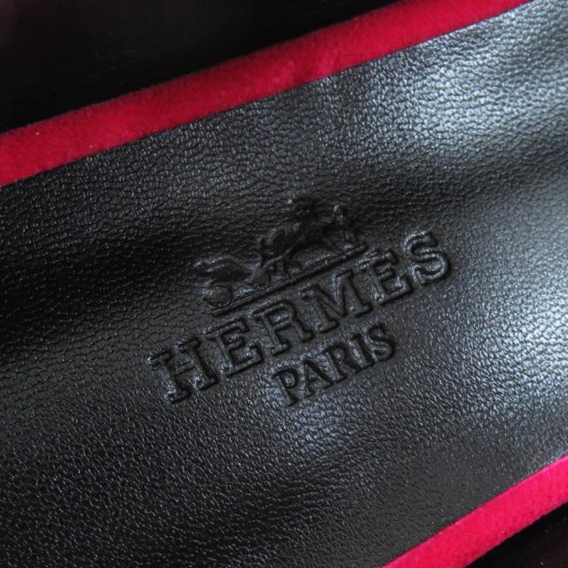 未使用品◎HERMES エルメス ジェーン フューシャ 現行品 クリスタル付き アピバックル ベロア バレエシューズ 36.5 箱・保存袋付き イタリア製 正規品 レディース 定価180,400円 HERMES - 未使用品◎HERMES エルメス ジェーン フューシャ 現行品