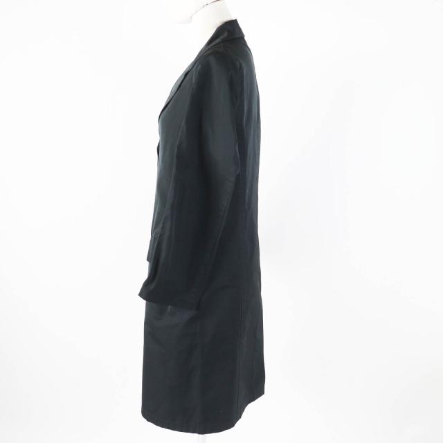 極美品◎JIL SANDER ジルサンダー シルク混 ロング丈 チェスターコート ブラック 34 イタリア製 正規品 レディース_2
