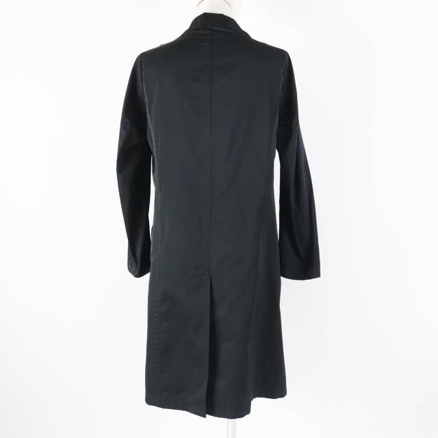 極美品◎JIL SANDER ジルサンダー シルク混 ロング丈 チェスターコート ブラック 34 イタリア製 正規品 レディース_3