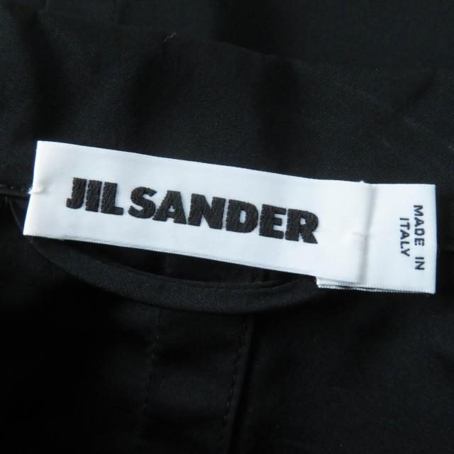 極美品◎JIL SANDER ジルサンダー シルク混 ロング丈 チェスターコート ブラック 34 イタリア製 正規品 レディース_5