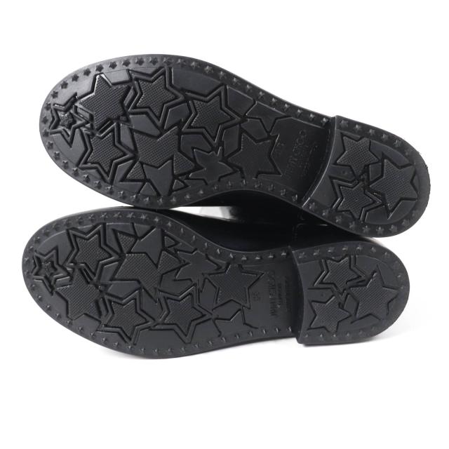 美品☆JIMMY CHOO ジミーチュウ JCロゴ金具 ラバーブーツ レインブーツ ロングブーツ ブラック 35 保存袋付き イタリア製 レディース_6