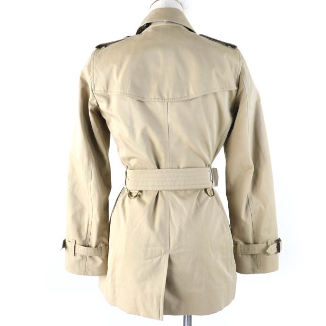 バーバリー】トレンチコート ショート丈 38 ノバチェック ベージュ