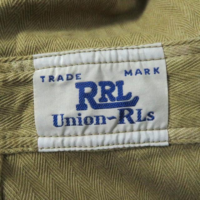 未使用品★RRL ダブルアールエル コットン100％ ヘリンボーン柄 半袖 ジャンプスーツ オールインワン ベージュ 2 正規品 レディース_7