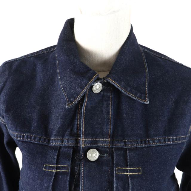 未使用品★RRL ダブルアールエル ロゴボタン付 長袖 デニム ジャンプスーツ オールインワン インディゴ 2 正規品 レディース_3