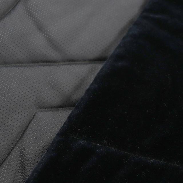 極美品▽HERMES エルメス シルク100% Hモチーフ ベロア キルティング