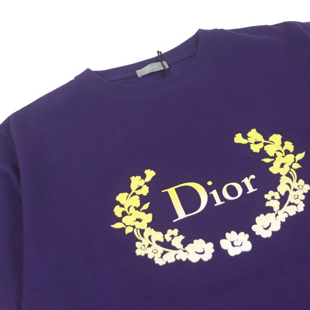 未使用品□DIOR ディオール オム 23SS 313J696A0554 ロゴエンブロイダリー リラックスフィット 半袖Ｔシャツ M イタリア製 正規品 メンズ_1