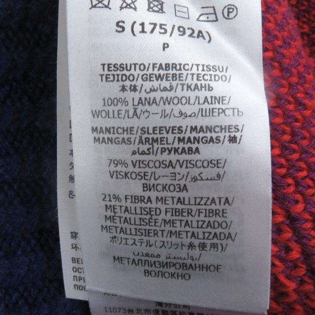 極美品□GUCCI グッチ 724770 GGロゴジャガード ドッキングデザイン タートルネック セーター マルチカラー S イタリア製 正規品 メンズ_6