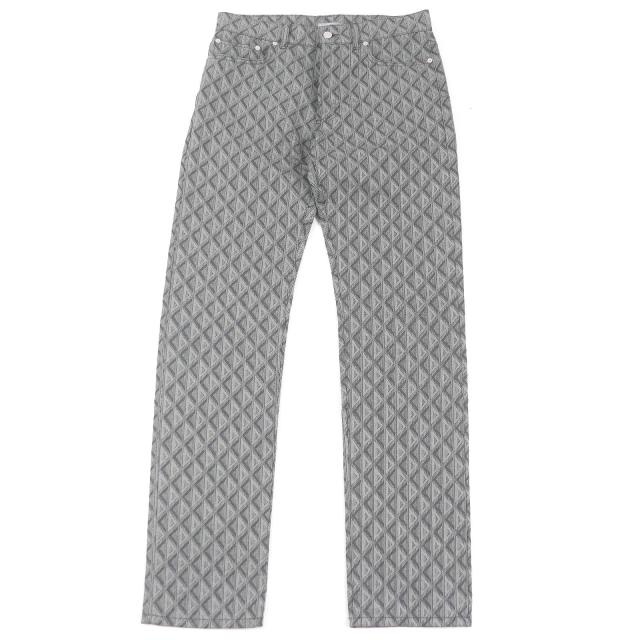 極美品□DIOR ディオール オム 313D004B329X コットン 牛革 CDダイヤモンド ロゴ総柄 ボタンフライ デニムパンツ 31 イタリア製 正規品