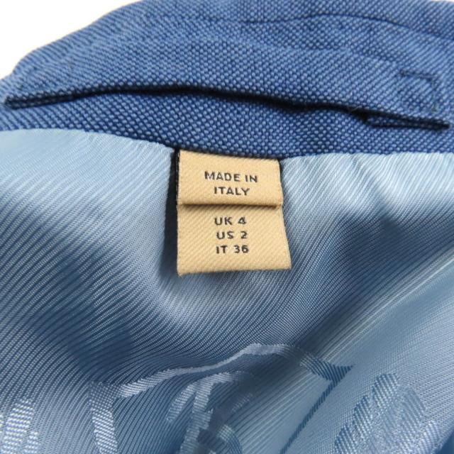 極美品☆BURBERRY バーバリー 8001298 モヘア混 ロゴボタン付 裏地ロゴ