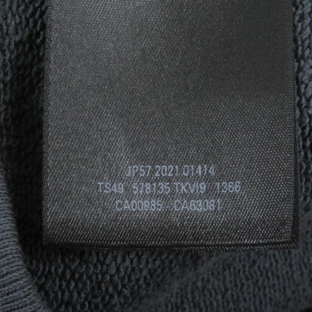 美品□BALENCIAGA バレンシアガ 2021年製 578135 キャンペーンロゴ エンブロイダリー パーカー グレー S イタリア製 正規品 メンズ_6