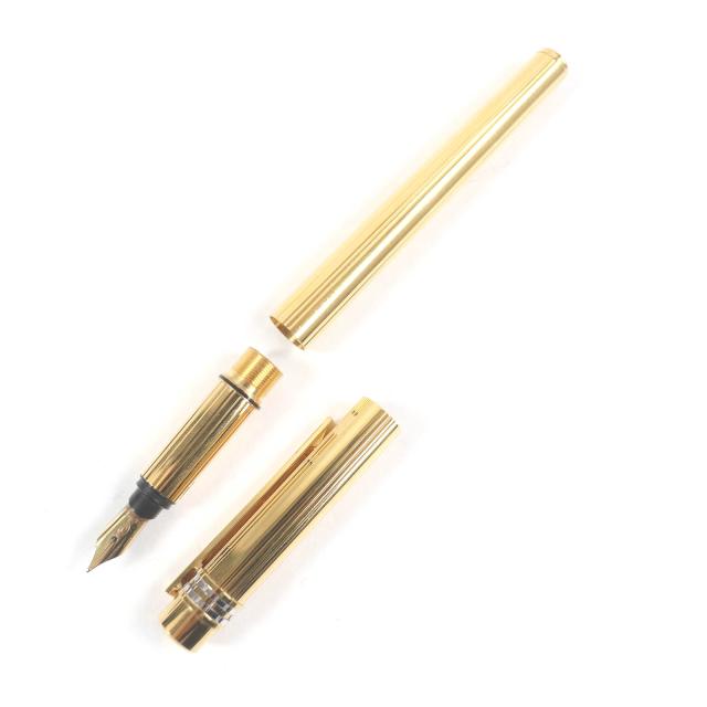 極美品□Cartier カルティエ ヴィンテージ パンテール ペン先18K Fニブ マスト ドゥ カルティエ キャップ式 万年筆 ゴールド フランス製_3