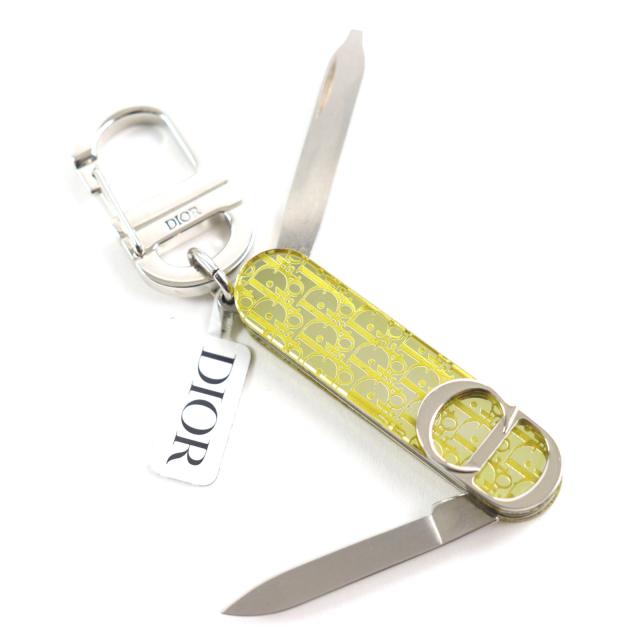 未使用品▼DIOR ビクトリノックス ディオール オム V0692HOMMT008U オブリーク マルチツール アーミーナイフ型 キーホルダー ケース付き