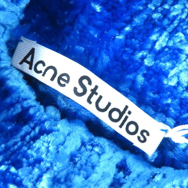 未使用品△ACNE STUDIOS アクネストゥディオズ A60428 シェニールセーター ハイネック 長袖 トップス プルオーバー ブルー S イタリア製_6