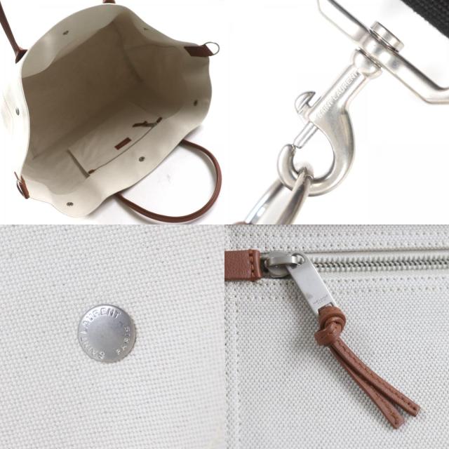 極美品▼サンローランパリ 685543 リヴゴーシュ マキシ 2WAY ショッピングバッグ キャンバス レザー トートバッグ 保存袋付き メンズ_8