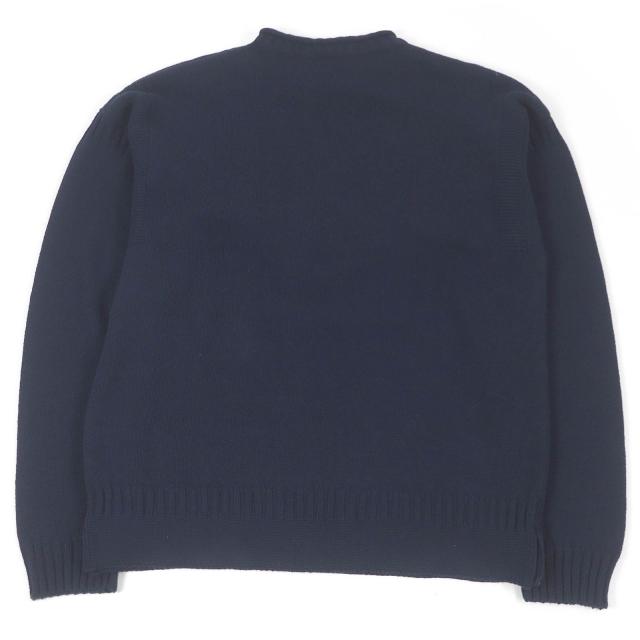 極美品□DIOR ディオール オム 24TM634AT459 スズラン エンブロイダリー ロングスリーブニット セーター ネイビー M イタリア製 正規品_2