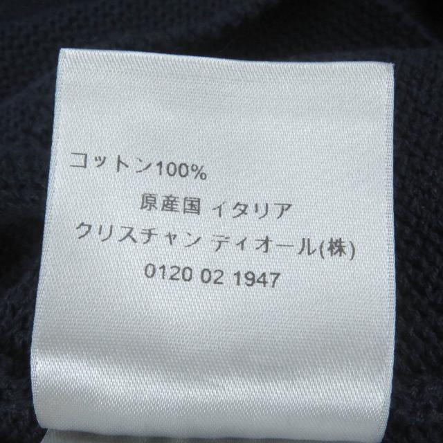 極美品□DIOR ディオール オム 24TM634AT459 スズラン エンブロイダリー ロングスリーブニット セーター ネイビー M イタリア製 正規品_6