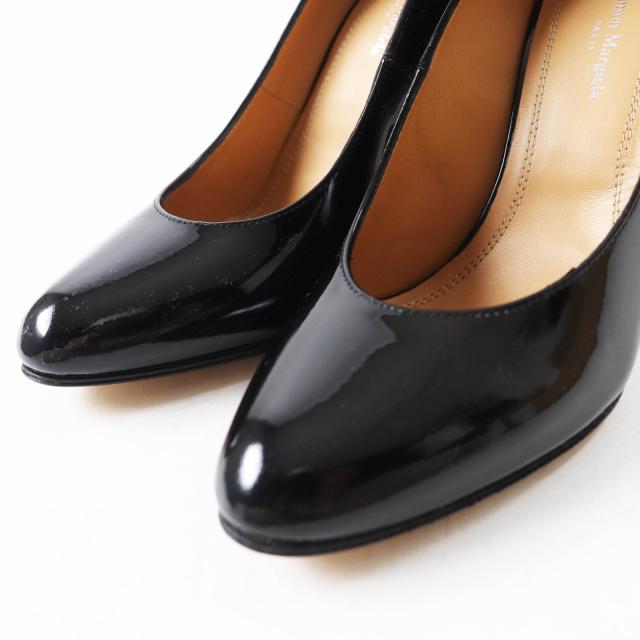 未使用品◎Maison Margiela 22 メゾンマルジェラ22 S58WL0229 アーモンドトゥ パテントレザー パンプス 36 箱・袋付 正規品_5