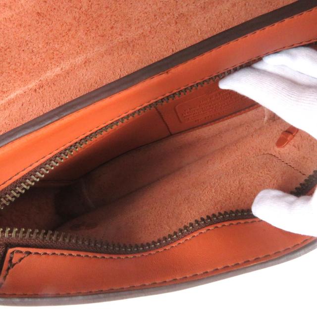 美品□COACH コーチ 70722 ターンロック オールレザー フラップ式 斜め