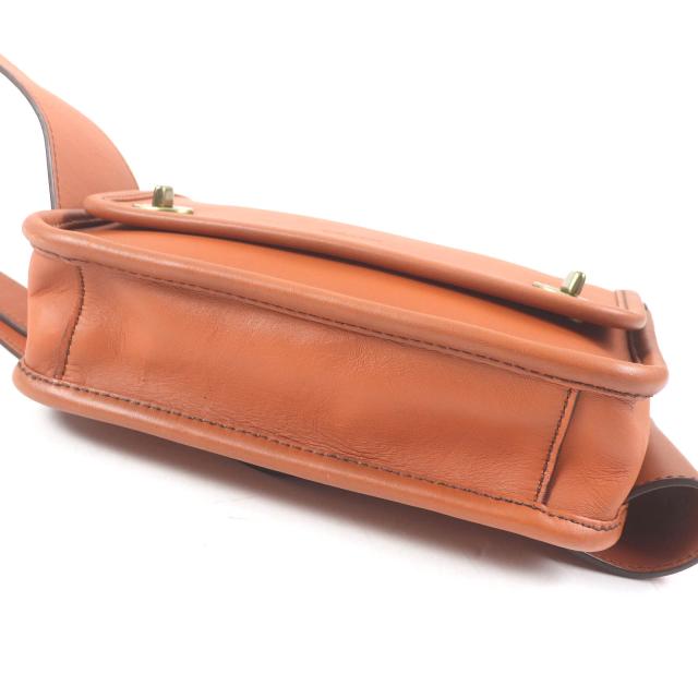 美品□COACH コーチ 70722 ターンロック オールレザー フラップ式 斜め