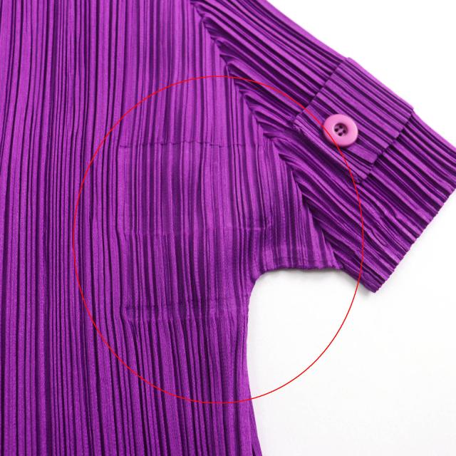 PLEATS PLEASE パープル ハイネック Tシャツ PLEATS PLEASE パープル ハイネック Tシャツ MELLOW PLEATS