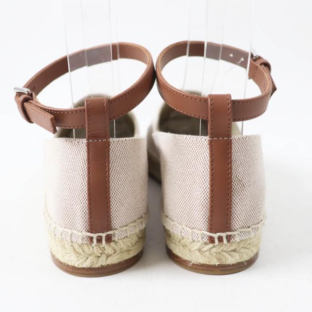 未使用品◎HERMES エルメス インディリッツォ NOISETTE GOLD ヴァンキャトル・フォーブル パッチ カーフ トワルアッシュ スリッポン 37_2