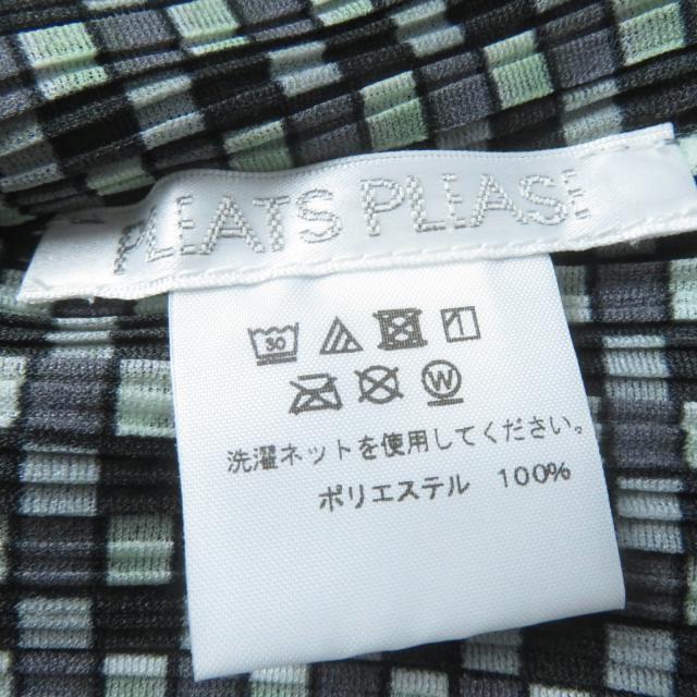 PLEATS PLEASE ハイネックプリーツトップス グレー 4 日本製 PLEATS