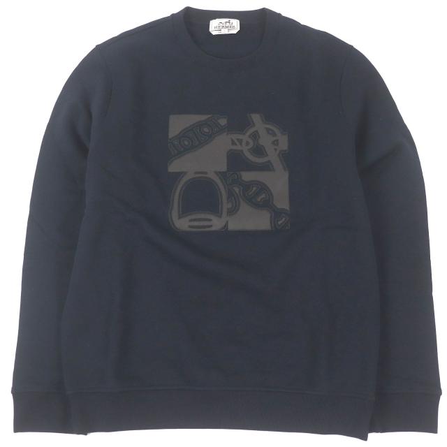 HERMES エルメス メタルリー オ カレ ラムレザーパッチスウェット 正規品 HERMES エルメス メタルリー オ カレ ラムレザーパッチ
