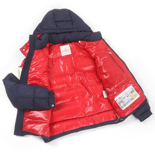 極美品□MONCLER モンクレール JANVRY GIUBBOTTO トリコロール フーデッド ダウンジャケット ネイビー 0 ハンガー付き 正規品 メンズ_2