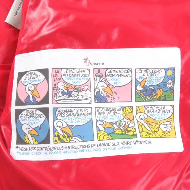 極美品□MONCLER モンクレール JANVRY GIUBBOTTO トリコロール フーデッド ダウンジャケット ネイビー 0 ハンガー付き 正規品 メンズ_7